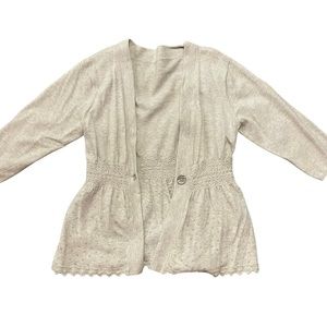 Light grey cardigan with dainty details